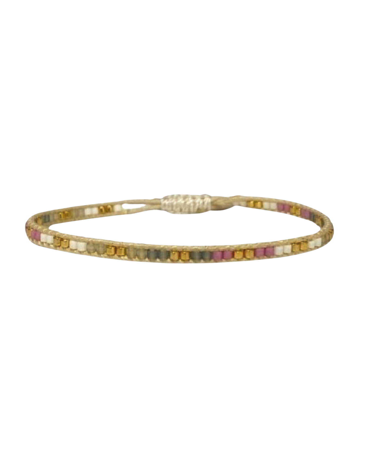 Cute lilac string beaded bracelet