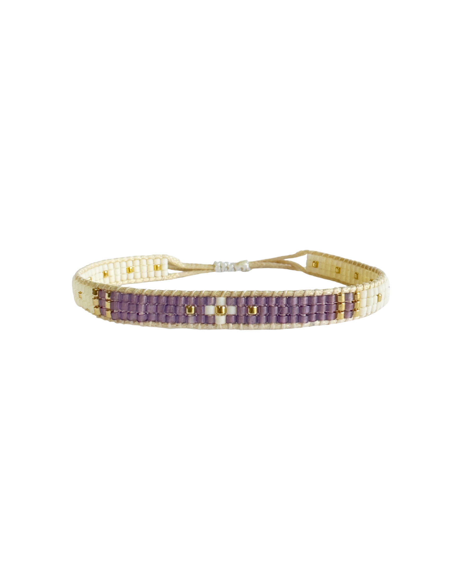 purple beaded mexican bracelet