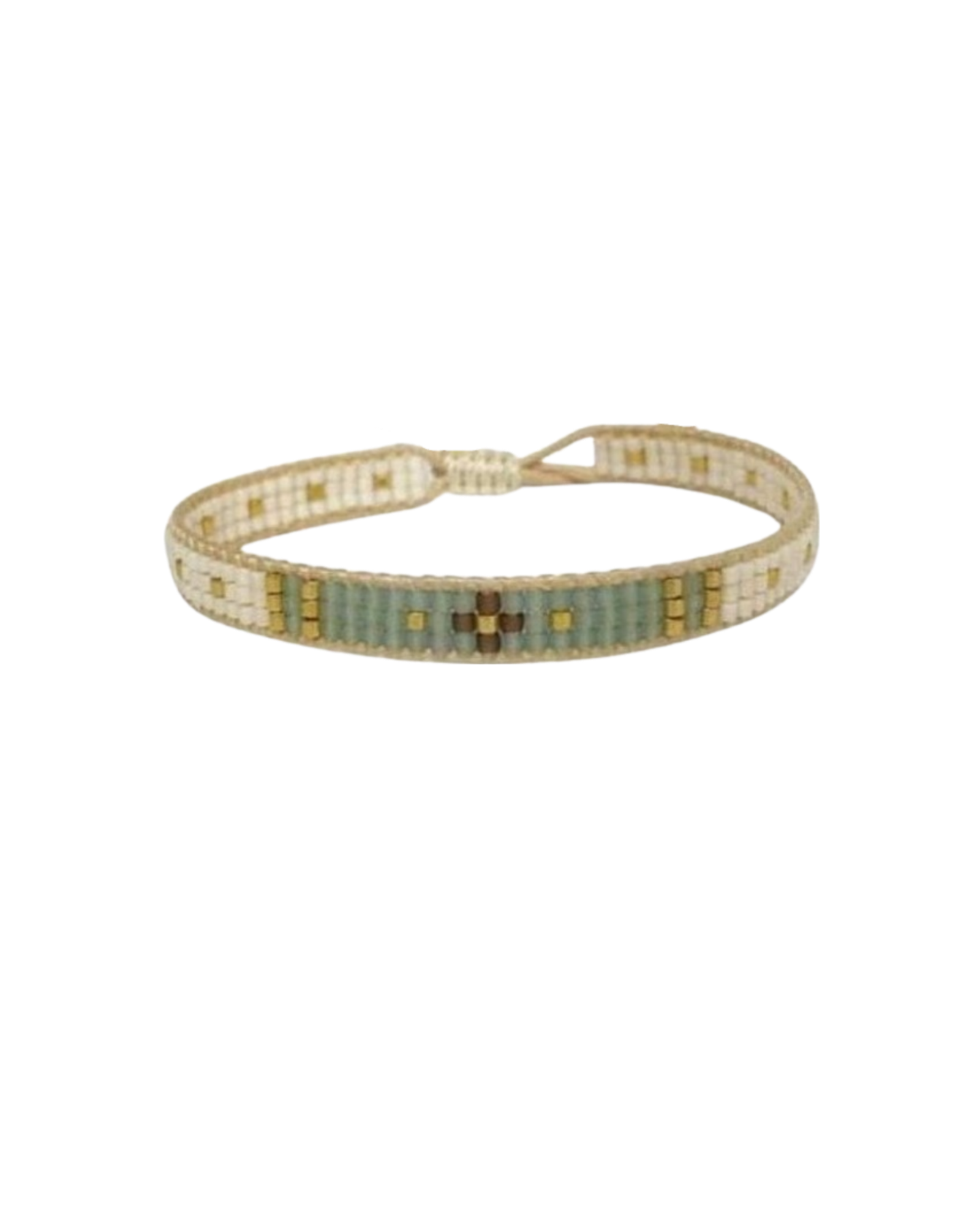 Ivory and green mexican bracelets