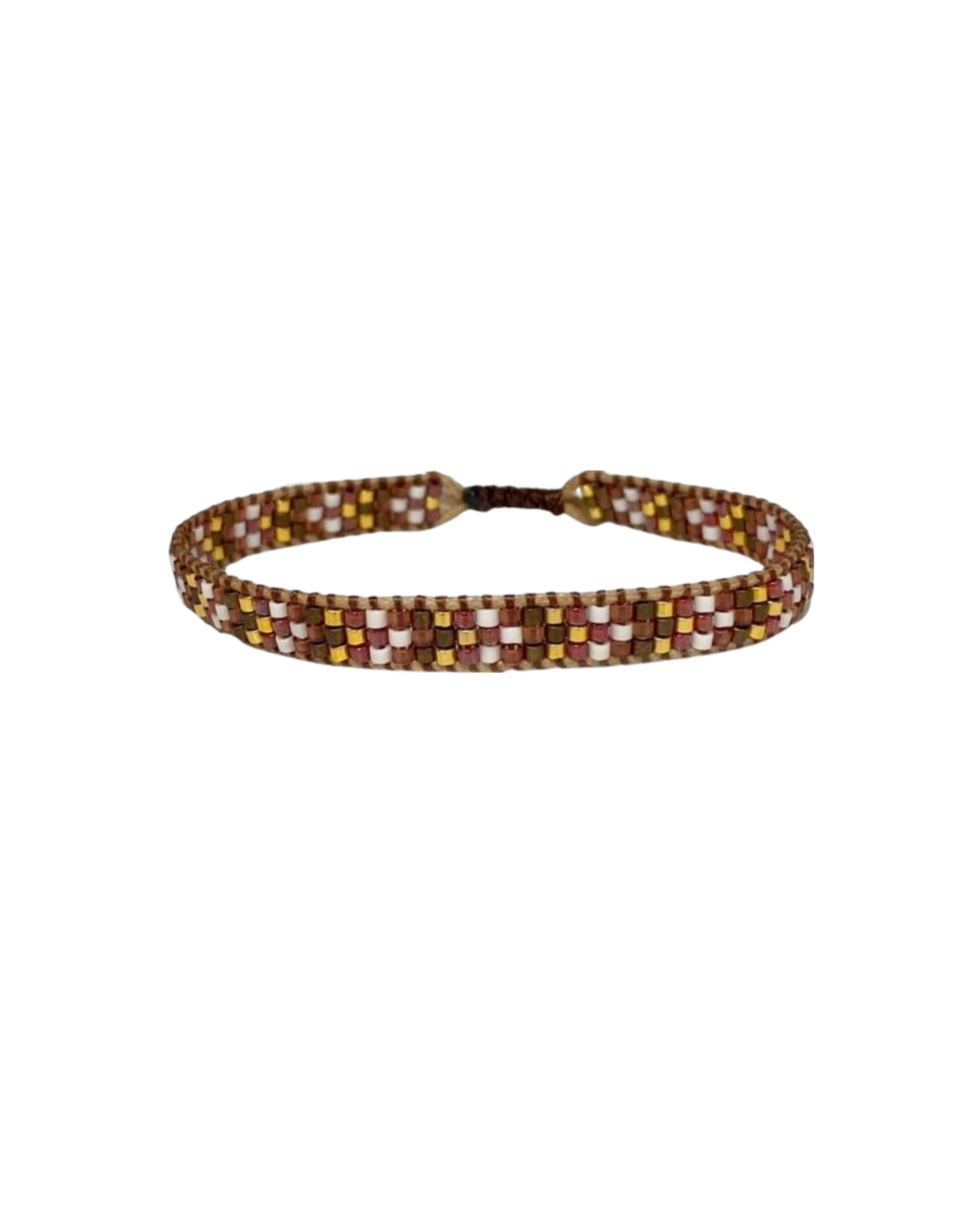 Brown beaded mexican bracelets